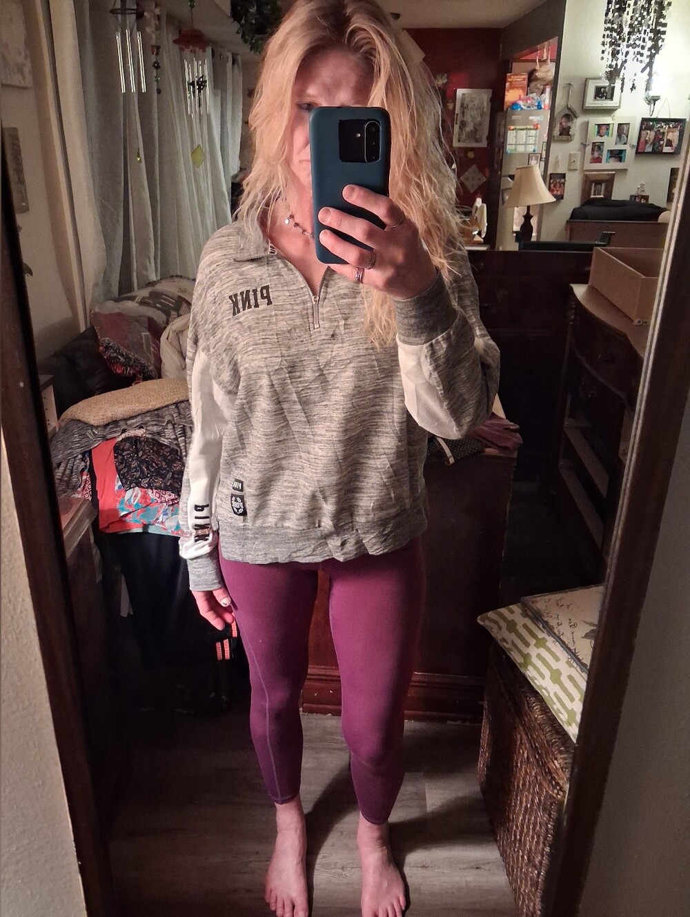 PINK Victoria's Secret 1/4 Zip Sweatshirt Sz S